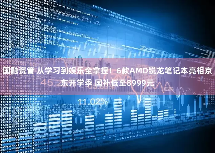 国融资管 从学习到娱乐全拿捏！6款AMD锐龙笔记本亮相京东开学季 国补低至8999元