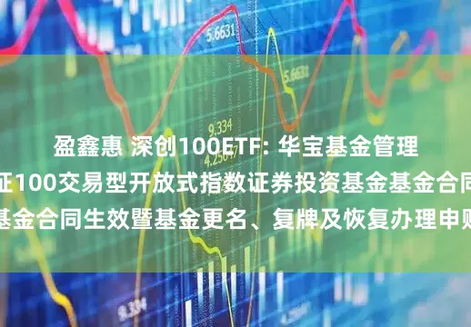 盈鑫惠 深创100ETF: 华宝基金管理有限公司关于华宝深证100交易型开放式指数证券投资基金基金合同生效暨基金更名、复牌及恢复办理申购赎回业务的公告