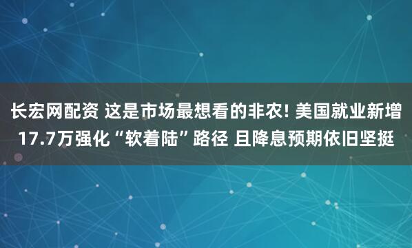 长宏网配资 这是市场最想看的非农! 美国就业新增17.7万强化“软着陆”路径 且降息预期依旧坚挺