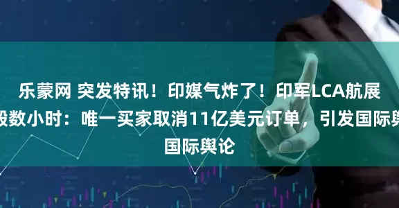 乐蒙网 突发特讯！印媒气炸了！印军LCA航展坠毁数小时：唯一买家取消11亿美元订单，引发国际舆论